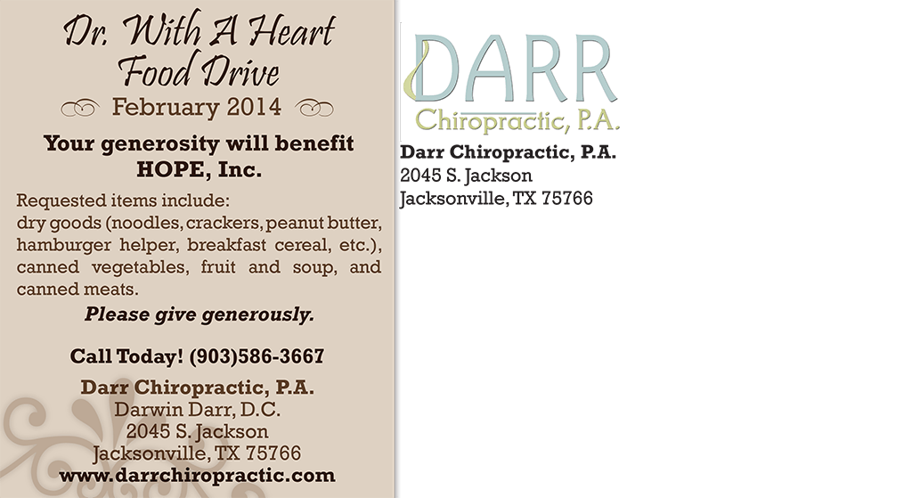 Dr. With A Heart 4 Color Postcard-Style "A" address side